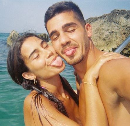 Maria Rodrigues with her boyfriend Andre Silva